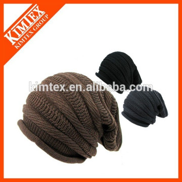 Acrílico oversized malha slouch beanie